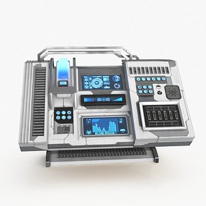 Sci Fi Control Panel Table 3D model