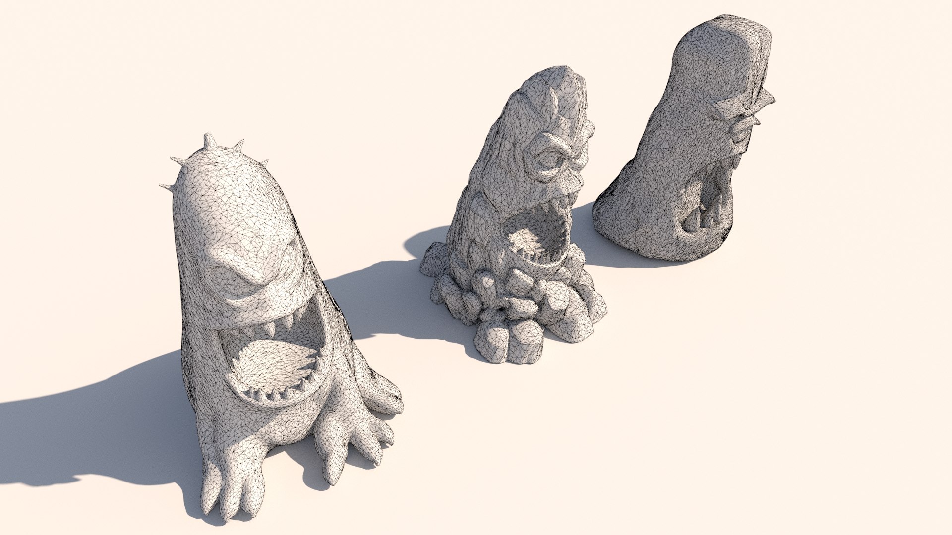 3D stone totems shaped like monsters https://p.turbosquid.com/ts-thumb/dX/l6tiVn/00/20004/jpg/1759015772/1920x1080/fit_q87/669ea2ff603998766b4573c35307f7abe51d0238/20004.jpg