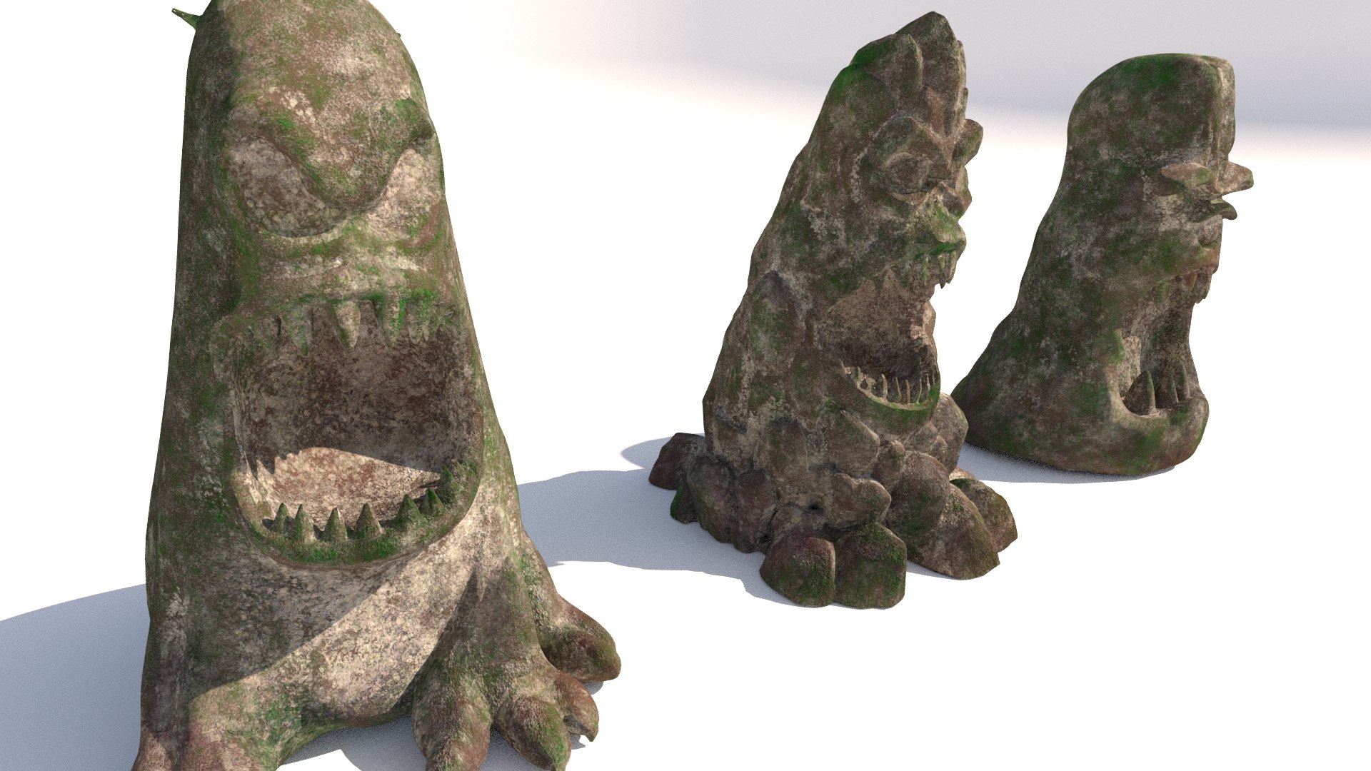 3D stone totems shaped like monsters https://p.turbosquid.com/ts-thumb/dX/l6tiVn/Jd/10007/jpg/1759015768/1920x1080/fit_q87/7582b02da9cb69f5e8819e671726c841e564ee30/10007.jpg