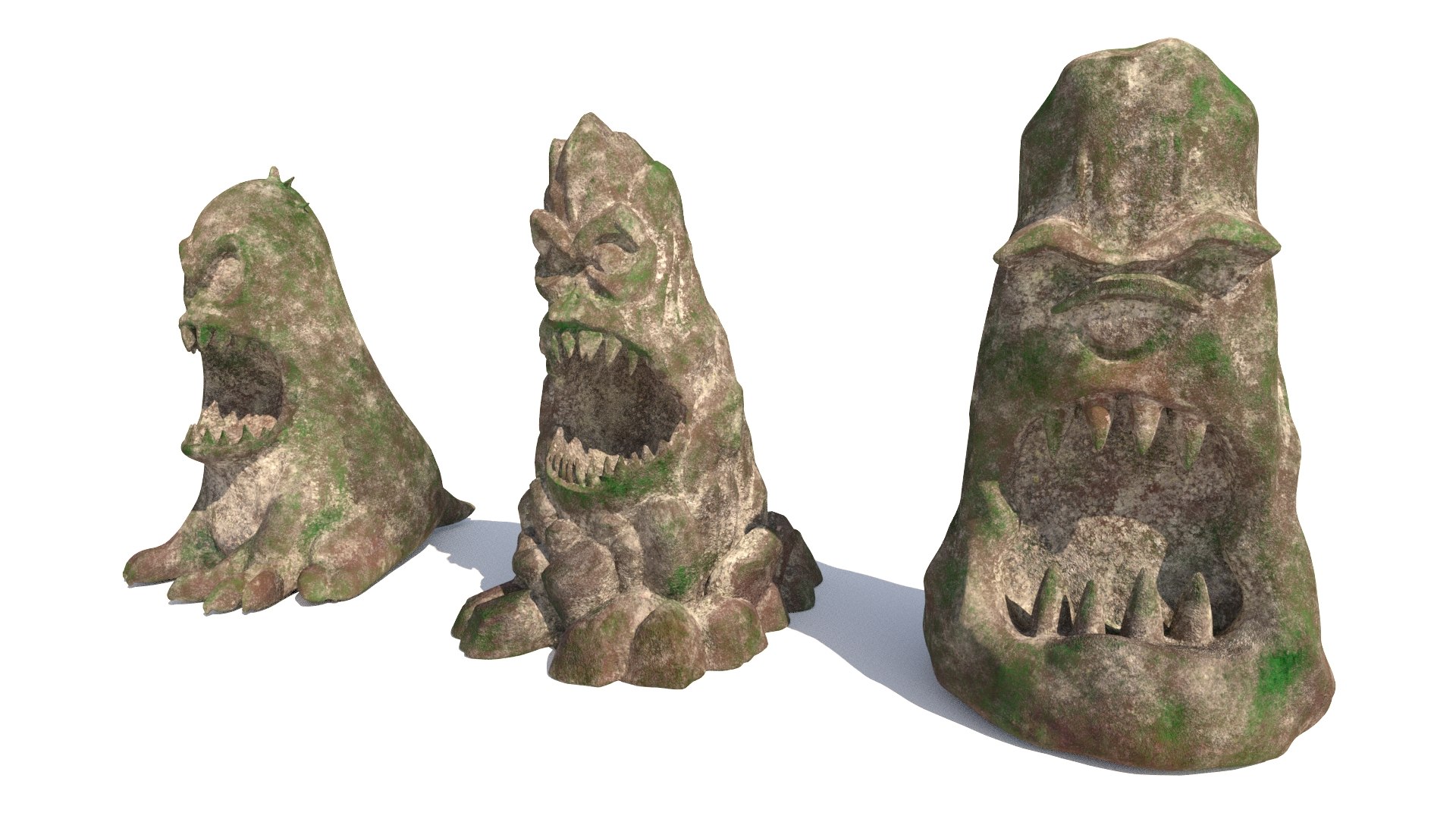 3D stone totems shaped like monsters https://p.turbosquid.com/ts-thumb/dX/l6tiVn/di/10002/jpg/1759015764/1920x1080/fit_q87/5ac48e731037c728eb964e930d7d7fbaf4987f74/10002.jpg