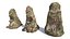 tótems de piedra con forma de monstruos