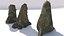 tótems de piedra con forma de monstruos