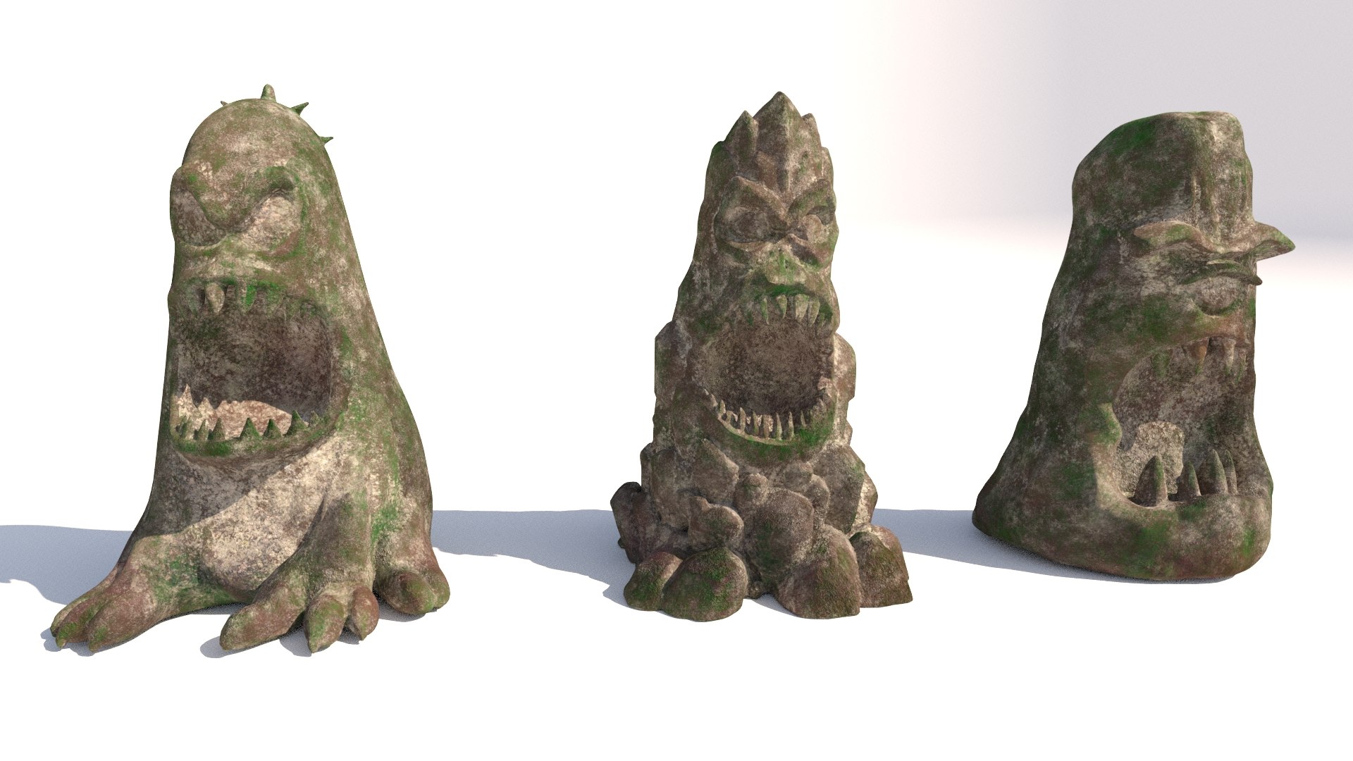 3D stone totems shaped like monsters https://p.turbosquid.com/ts-thumb/dX/l6tiVn/zd/10001/jpg/1759015763/1920x1080/fit_q87/8b887b7880a485582da4e1a1f28aa5970a359e3a/10001.jpg