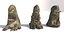 tótems de piedra con forma de monstruos