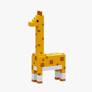 Voxel Giraffe 3D model