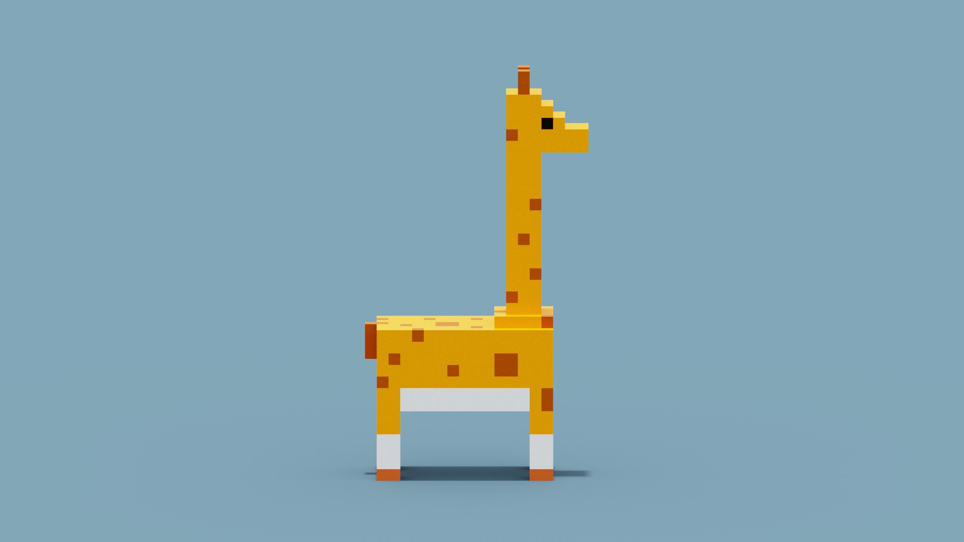 Voxel Giraffe 3D Model - TurboSquid 1904488