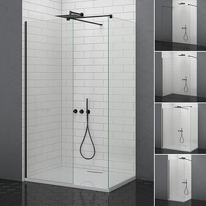 3D cabin showers radaway modo model