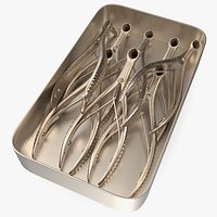 ENT Surgical Forceps Set Gold-Plated Stainless Steel