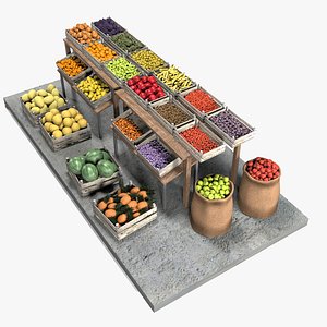 fruit stand market 3D