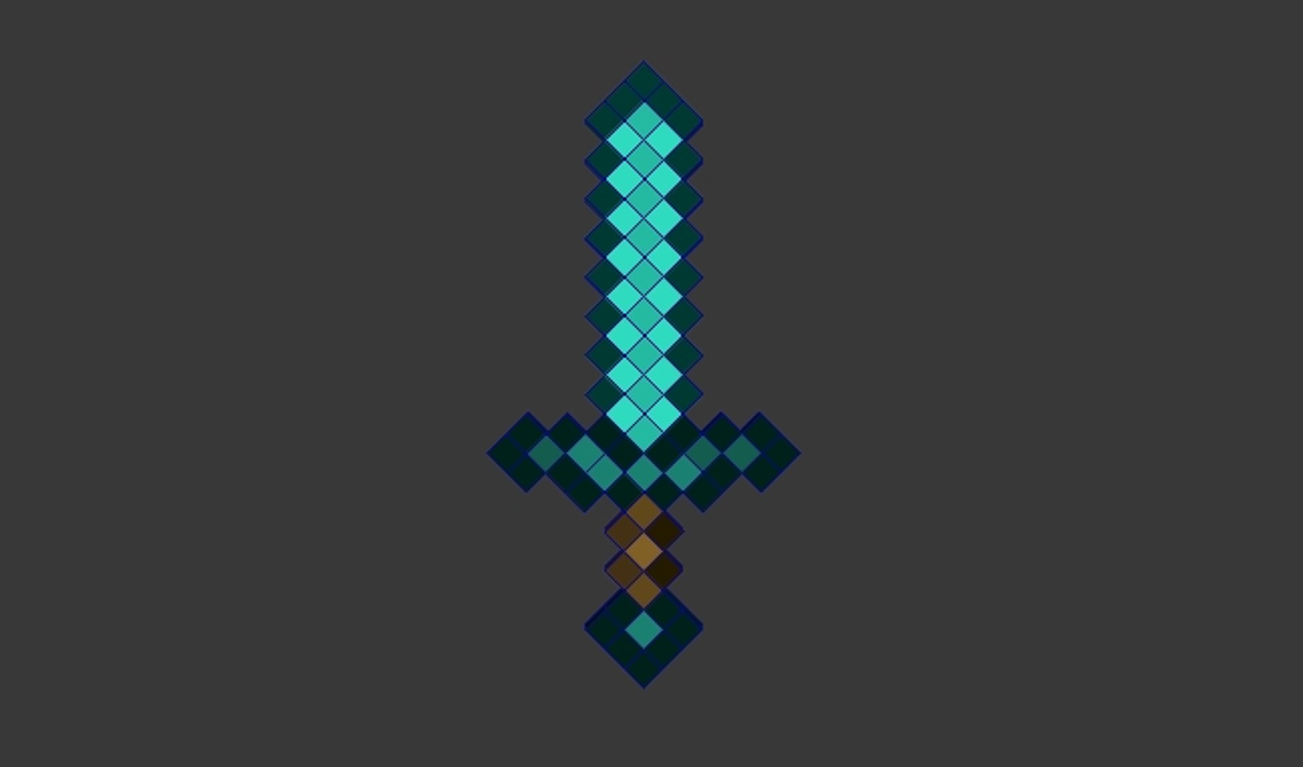 Minecraft Diamond Sword by WF3D