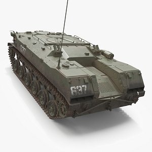 3D BTR-ZD Armored Personnel Carrier Green model