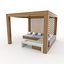 Poolside Cabana 12 3D model