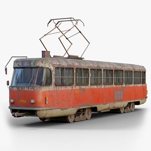Tram Old GameReady LODs 3D