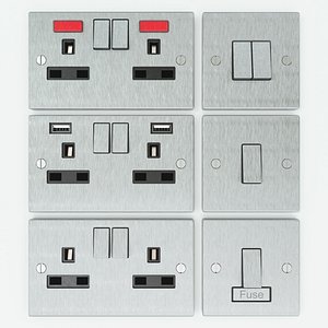 3D UK Socket and Switches