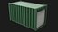 16ft Container With Roll-Up Door - Green 3D model