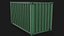 16ft Container With Roll-Up Door - Green 3D model
