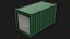 16ft Container With Roll-Up Door - Green 3D model
