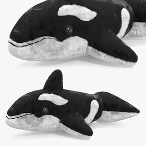 Plush Orca Toy Fur 3D