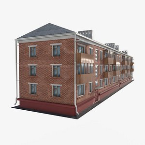 Brick 3-storey apartment building v2