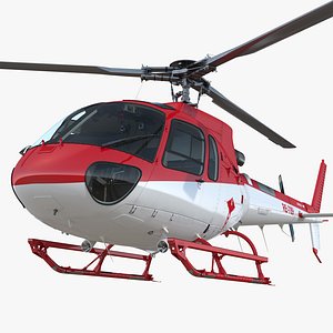 medical transport helicopter eurocopter 3D model