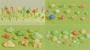 Stylized Cartoon Nature Asset Pack