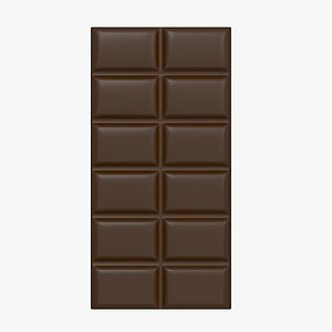 3D chocolate brown bar model