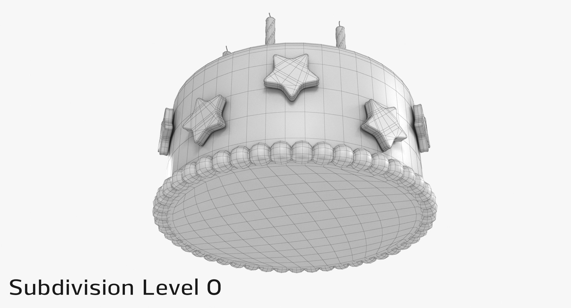 3D Birthday Cake Candles Model - TurboSquid 1335229