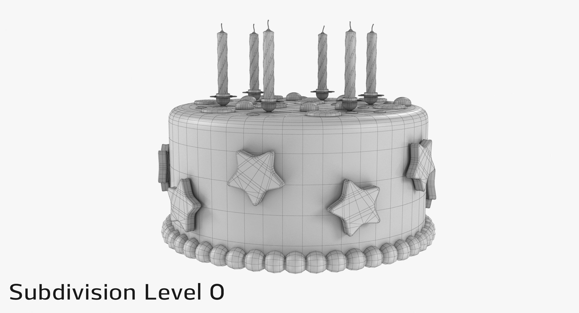 3D Birthday Cake Candles Model - TurboSquid 1335229