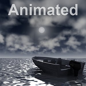 3D Animated Ocean Scene Night