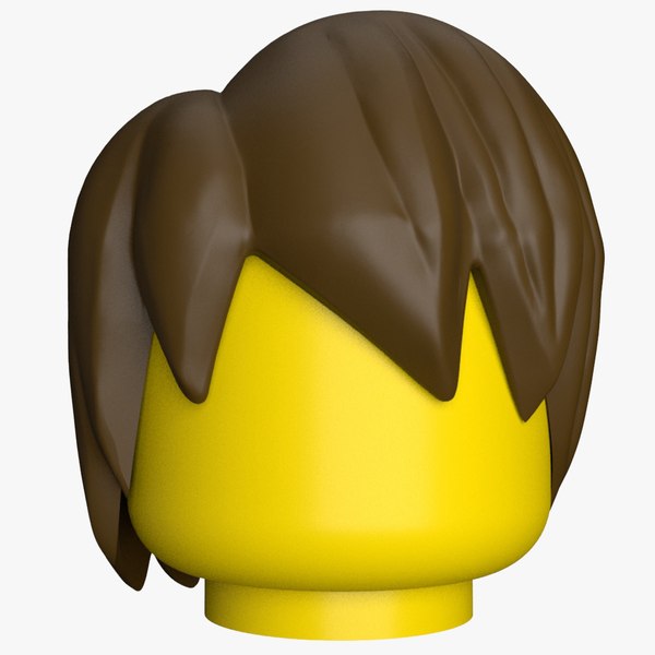 lego detailed hair matches real object 3D model