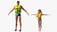3D model Man and Child with Life Vests Collection