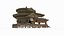 Ancient Asian architecture thatched cottages taverns