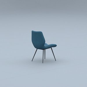 Sleek Modern Blue Chair