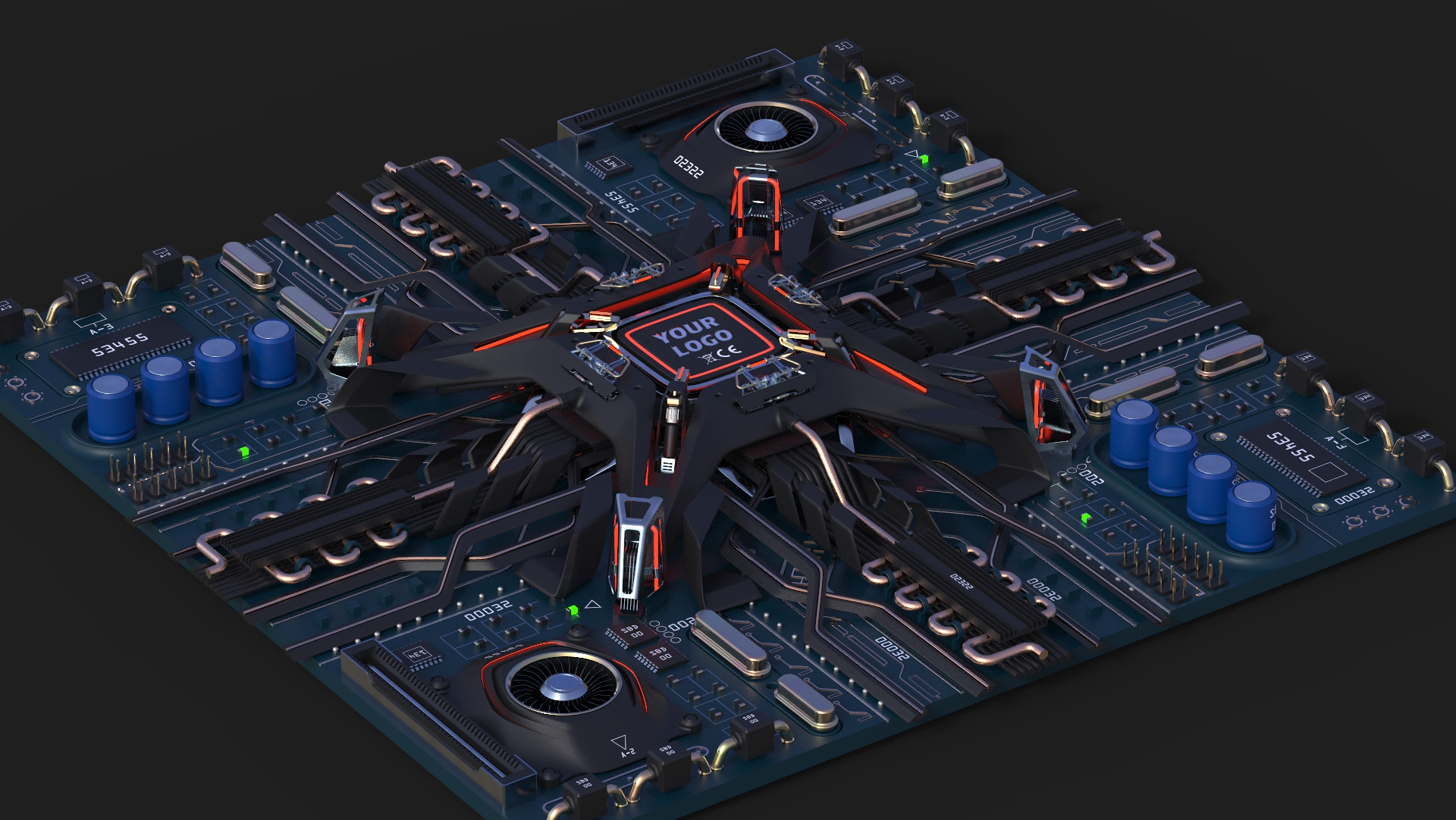 3D cpu motherboard model - TurboSquid 1372698