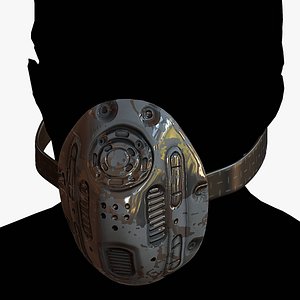 3D model Gas mask helmet scifi futuristic military combat