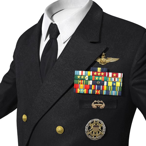 3d model admiral uniform