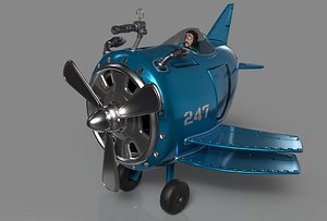 3D airplane aircraft art model