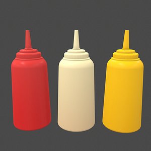 Sauce Bottles 3D model