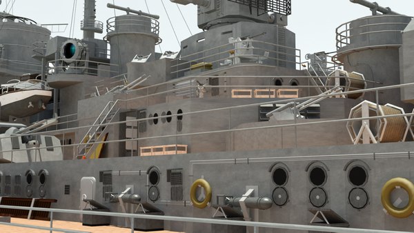 3D Highly Detailed Bismarck - TurboSquid 1868373