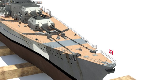 3D Highly Detailed Bismarck - TurboSquid 1868373