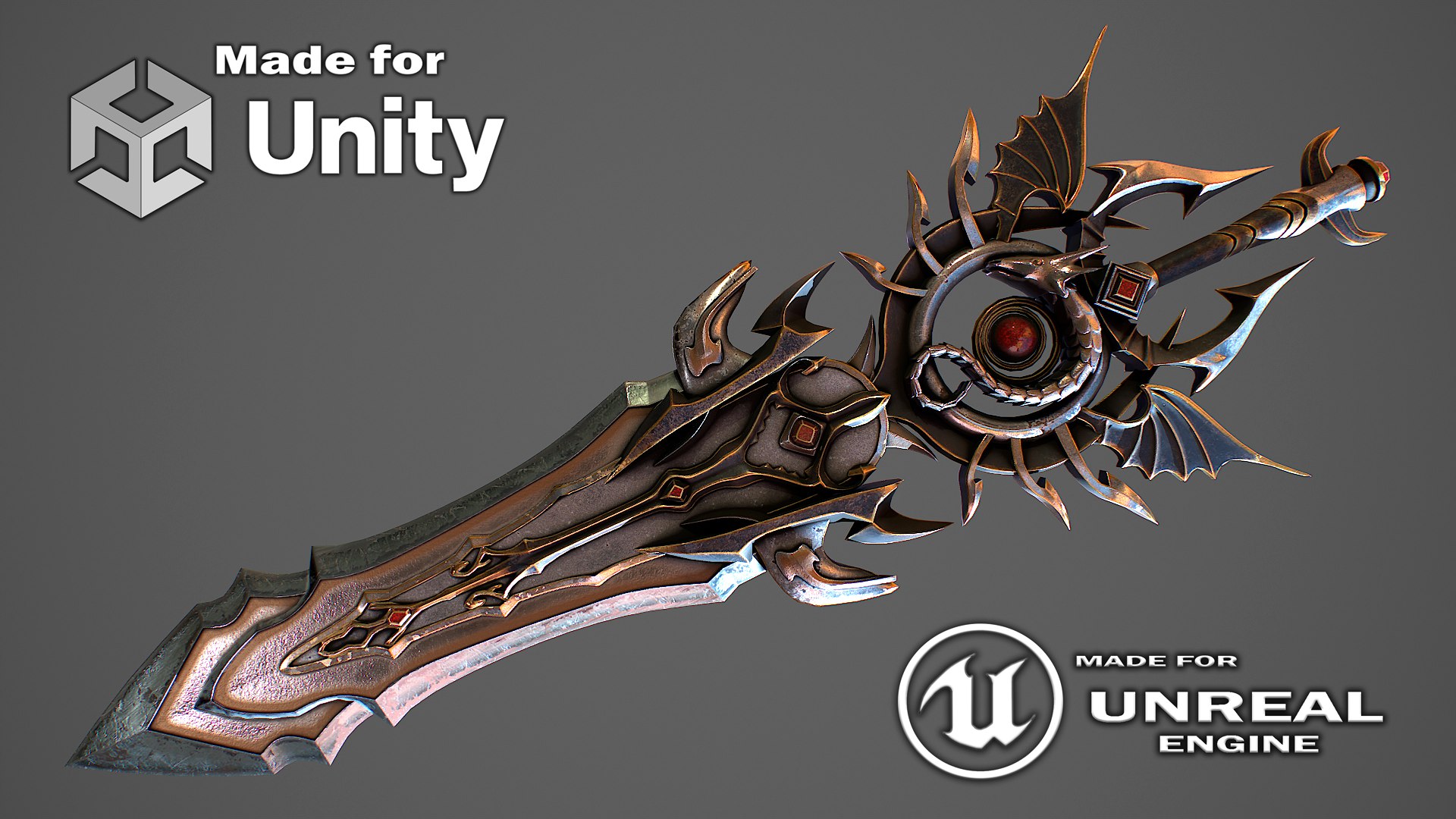 3D Model Fantasy Sword 11 3D Model - TurboSquid 2126041
