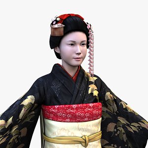 japanese geisha 3D model