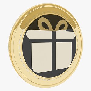 3D Gifto Cryptocurrency Gold Coin