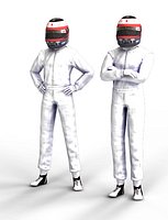 Driver white - Racing pilote