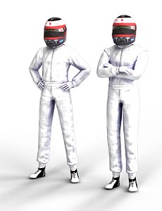 Driver white - Racing pilote