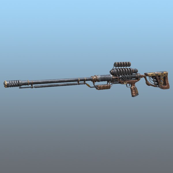 modelo 3d Rifle steampunk - TurboSquid 1117094