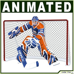 3D hockey character model