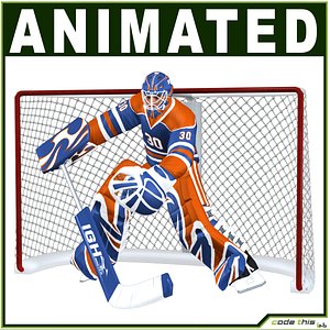 White Hockey Goaltender 22494tris