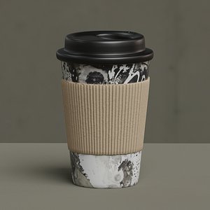 Paper an plastic coffe cup 3D