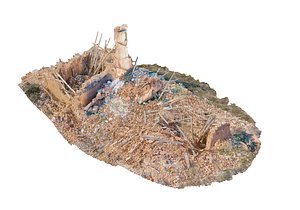 Real Post-War Ruined Building